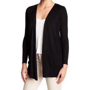 Black Ribbed Cardigan